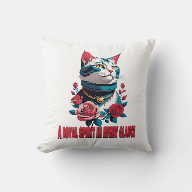 Eyes of a Noble Feline Kussen (Voorkant)