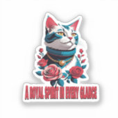 Eyes of a Noble Feline Sticker (Voorkant)