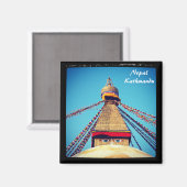 Eyes of Buddha, Stupa, Kathmandu - Nepal Magneet (Voorkant / Achterkant)