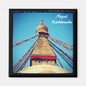 Eyes of Buddha, Stupa, Kathmandu - Nepal Magneet (Voorkant)