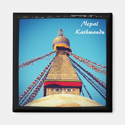 Eyes of Buddha, Stupa, Kathmandu - Nepal Magneet (Voorkant)