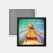 Eyes of Buddha,  Stupa, Kathmandu - Nepal Magneet (Voorkant / Achterkant)