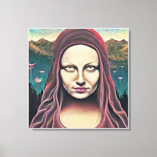 Eyes of mona lisa canvas afdruk (Voorkant)