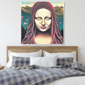 Eyes of mona lisa canvas afdruk (Insitu (Slaapkamer))