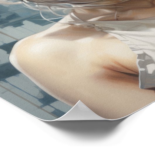 Eyes of Tomorrow: Blind Futuristisch Meisje Poster (Hoek)