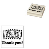 Eyes, ogen thank you! rubberstempel (Gestempeld)