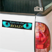 Eyes on the Road Blue. Bumpersticker (Op Truck)