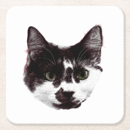 Eyes on Your Drink | Cat Face Kartonnen Onderzetters