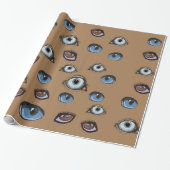 Eyes Pattern Cadeaupapier (Uitgerold)