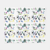 Eyes Planten Art Fleece Deken (Voorkant (Horizontaal))
