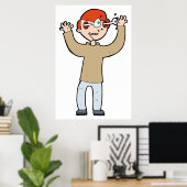 Eyes Popping Out Poster (Thuiskantoor)