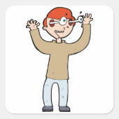 Eyes Popping Out Vierkante Sticker (Voorkant)