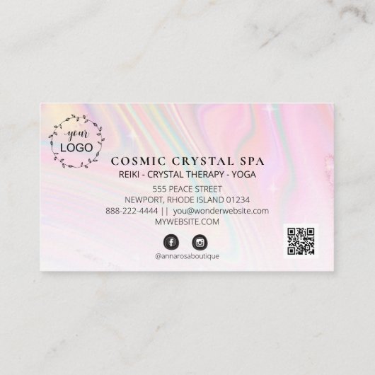 *~* Eyes QR Lashes Brows Bedankt voor LOGO Klantenkaartje (Achterkant)