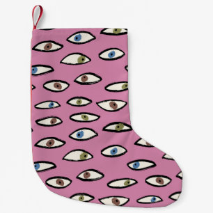 Eyes seamless pattern, background with hand drawn kleine kerstsok