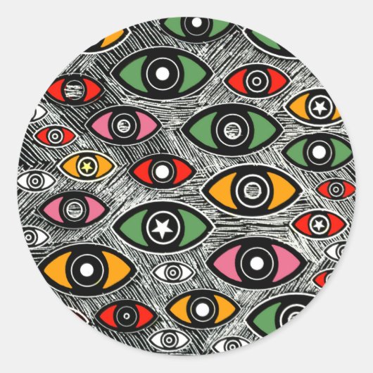 EYES-serie Ronde Sticker (Voorkant)