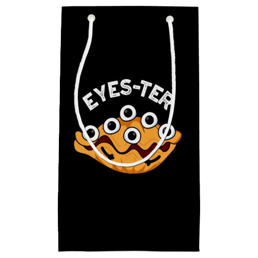Eyes-ter Funny Oyster Pun Dark BG Klein Cadeauzakje (Voorkant)