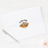 Eyes-ter Funny Oyster Pun Ronde Sticker (Envelop)