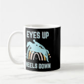 Eyes Up Heels Down - Leuk paardrijden Koffiemok (Links)