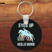 Eyes Up Heels Down - Leuk paardrijden Sleutelhanger (Voorkant)