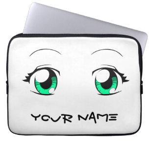 Eyes voor aangepaste kleuren-animismekleuren laptop sleeve