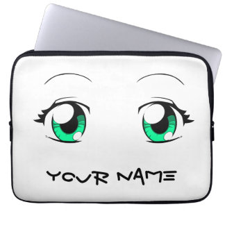 Eyes voor aangepaste kleuren-animismekleuren laptop sleeve