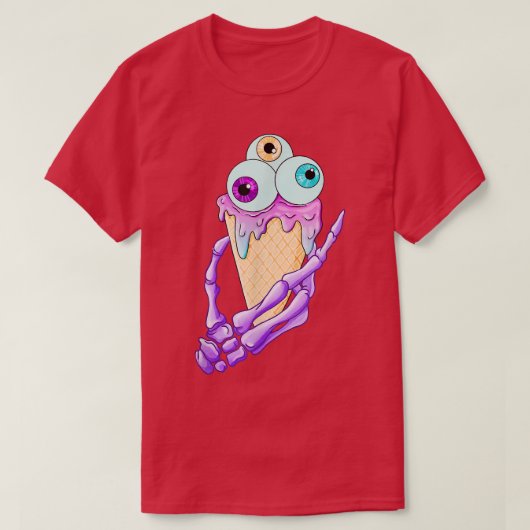 Eyescream Pastel Goth Cute Creepy Halloween Costum T-shirt (Design voorkant)