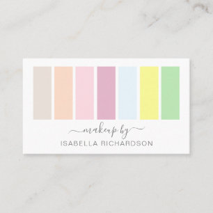 Eyeshadow Pastel Palette Makeup Artiest Rechthoeke Visitekaartje