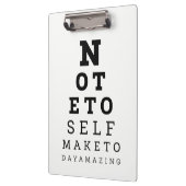 Eyesight Test Note for Self make Today Amazing Klembord (Links)