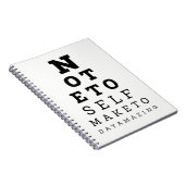 Eyesight Test Note for Self make Today Amazing Notitieboek (Rechterzijde)
