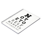 Eyesight Test Note for Self make Today Amazing Notitieboek (Linkerzijde)