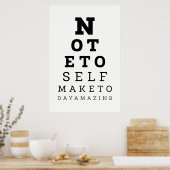 Eyesight Test Note for Self make Today Amazing Poster (Keuken)