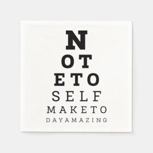 Eyesight Test Note for Self make Today Amazing Servetten
