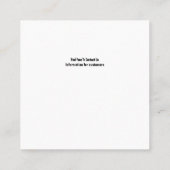 Eyeslijtawinkel Vierkante Visitekaartje (Achterkant)