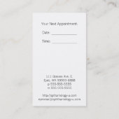 Eyeslijtbril Afsprakenkaartje (Achterkant)