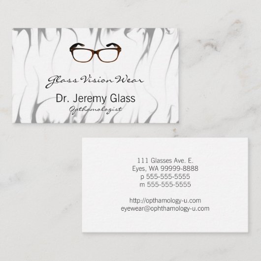 Eyeslijtbril Visitekaartje (Voorkant / Achterkant)