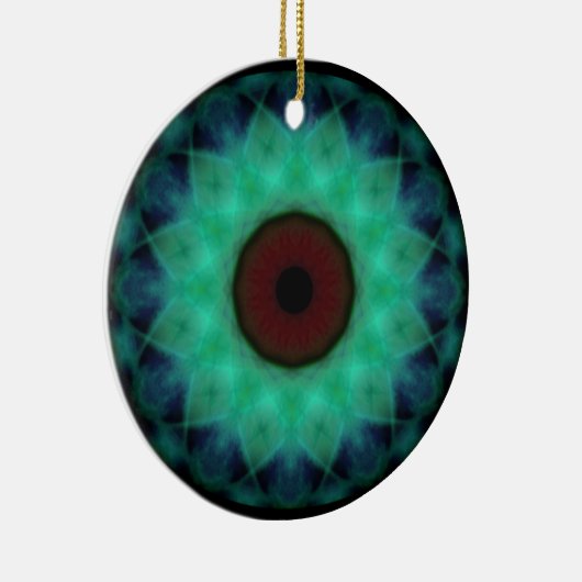 Eyesore Blauwgroen Evil Eye Keramisch Ornament (Rechts)