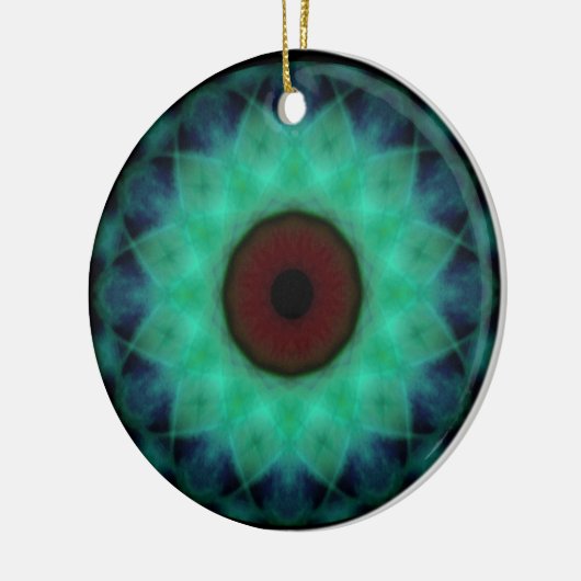 Eyesore Blauwgroen Evil Eye Keramisch Ornament (Links)