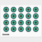 Eyesore Blauwgroen Evil Eye Ronde Sticker (Vel)