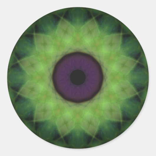 Eyesore Evil Eye Limoen Mandala Ronde Sticker (Voorkant)