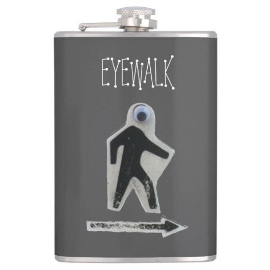 EyeWalk Vinyl gewikkelde kolf Heupfles (Voorkant)
