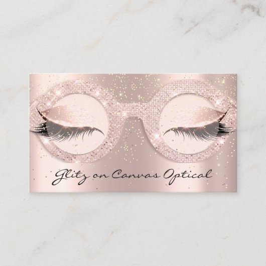 Eyewear Optometrist Eyeglassen Roos Lashe Visitekaartje (Voorkant)