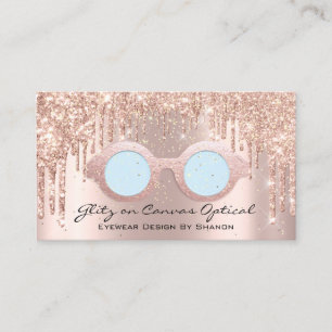 Eyewear Optometrist Eyeglassenblauw Roos Blauw Visitekaartje