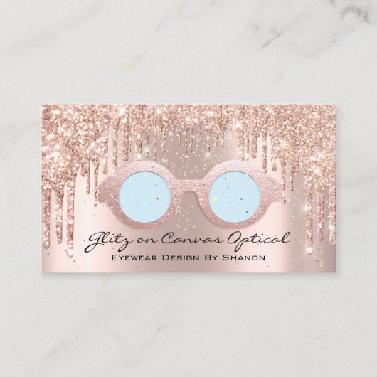 Eyewear Optometrist Eyeglasses Roos Blauw Visitekaartje (Voorkant)