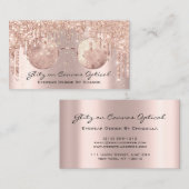 Eyewear Optometrist Eyeglasses Roos Gold Visitekaartje (Voorkant / Achterkant)