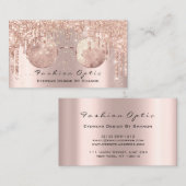 Eyewear Optometrist Eyeglasses Roos Gold Visitekaartje (Voorkant / Achterkant)