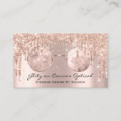 Eyewear Optometrist Eyeglasses Roos Gold Visitekaartje (Voorkant)