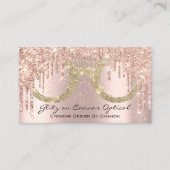 Eyewear Optometrist Eyeglasses Roos Gold Visitekaartje (Voorkant)