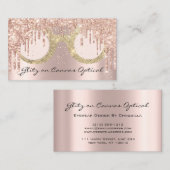 Eyewear Optometrist Eyeglasses Roos Gold Visitekaartje (Voorkant / Achterkant)