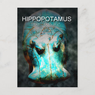 EYGPTIAN BLUE HIPPO BRIEFKAART