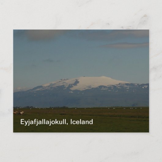Eyjafjallajokull IJsland Briefkaart (Voorkant)